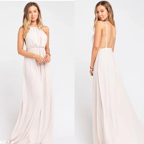 Show Me Your MuMu Amanda Maxi Dress Blush - Picture 1 of 10